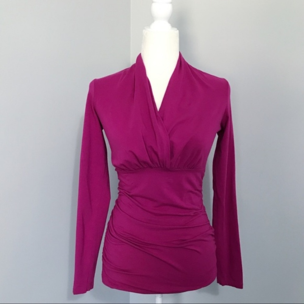 CAbi Flatter Me Fuchsia Long Sleeve Shirt #133